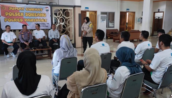 Pertama Kali, Jumat Curhat Polsek Soreang Sasar Pegawai Kantoran PT. PLN UPDK Bakaru