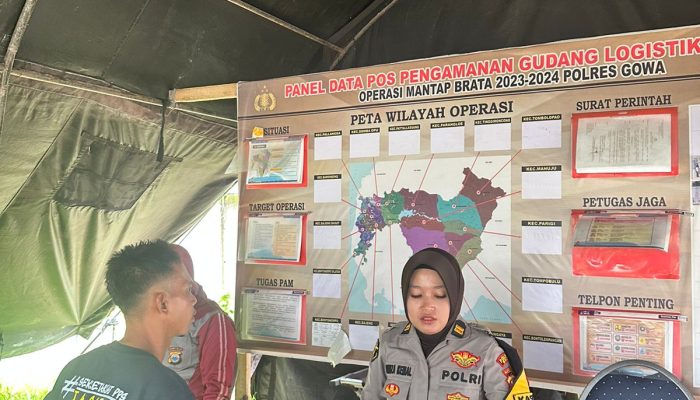 Sidokkes Polres Gowa Berikan Pelayanan Kesehatan Kepada Personel di Gudang Logistik KPU Gowa