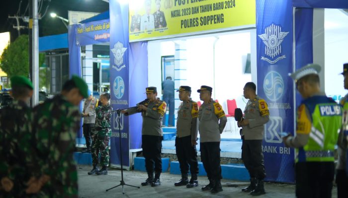 2 Pekan Jelang Pemilu, Kapolres dan Dandim Soppeng Laksanakan Patroli Sekali Besar