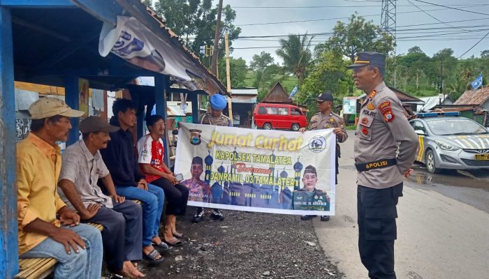 Kapolsek Tamalatea Polres Jeneponto Laksanakan Jum’at Curhat Bersama Warga Tanrokassi Timur