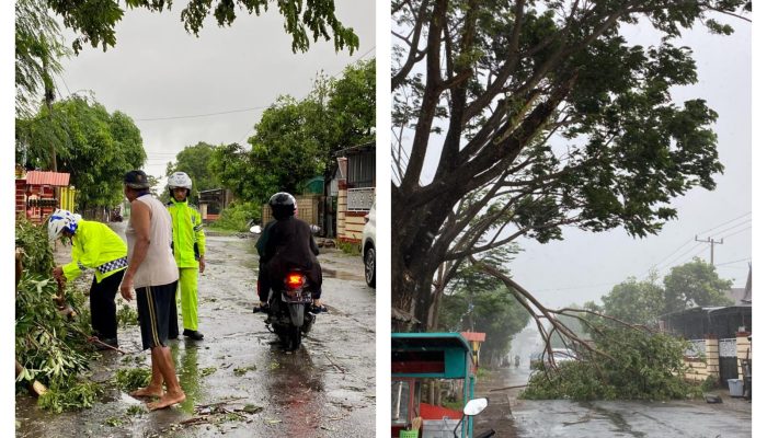 Angin Kencang dan Hujan Deras Guyur Jeneponto,polres Jeneponto Imbau Warga Untuk Waspada