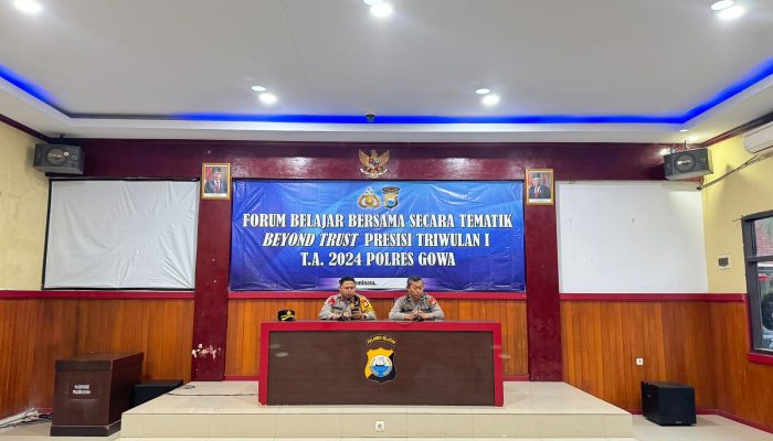 Polres Gowa Gelar Forum Belajar Bersama dalam Program Beyond Trust Presisi 2024