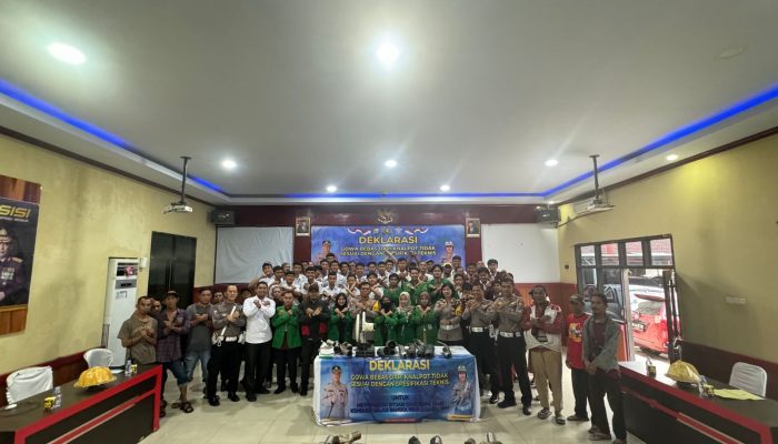 Satuan Lalulintas Polres Gowa Deklarasi Gowa Bebas Dari Knalpot Tidak Sesuai Spesifikasi Teknis untuk Pemilu Damai 2024