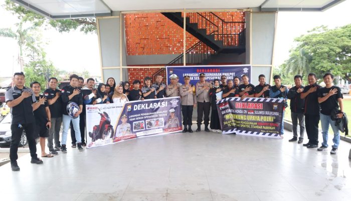 Polres Bulukumba Deklarasi Larangan Knalpot Brong Bersama Komunitas