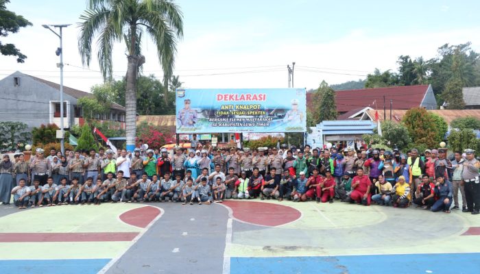 Sat Lantas Polres Luwu Timur Gelar Deklarasi Anti Knalpot Brong