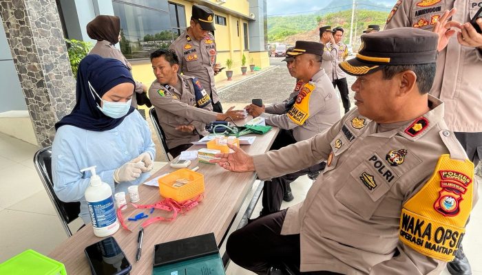 Urkes Polres Soppeng Laksanakan Pemeriksaan Kesehatan Kepada Personil Yang Terlibat PAM TPS