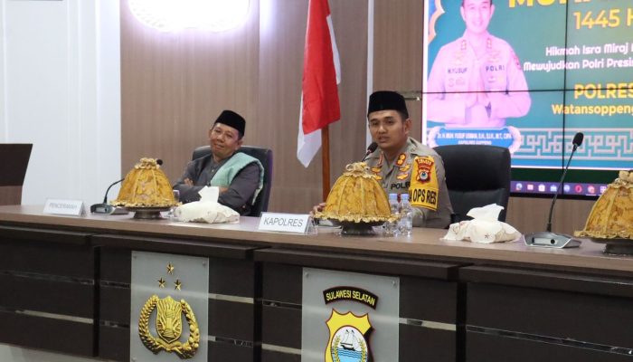 Polres Soppeng Gelar Peringatan Isra Mi’raj Nabi Muhammad Saw