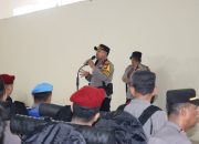 Kabag Ops Polres Gowa, Pimpin Apel Pengecekan Perlengkapan Perorangan Personel Pra Serpas Pengamanan TPS Pemilu 2024