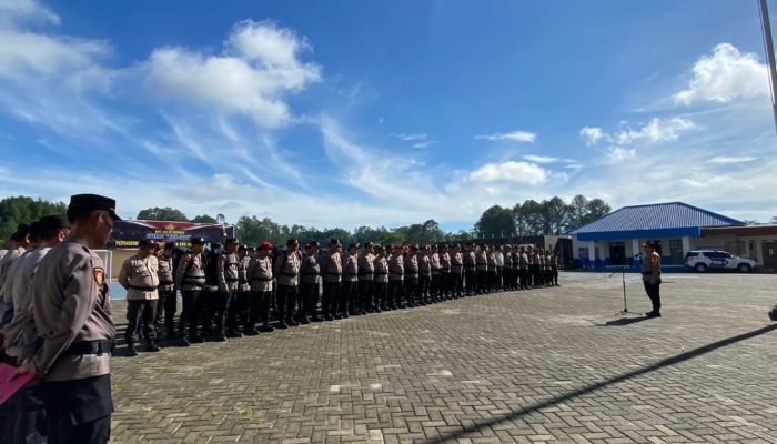 Polres Toraja Utara Kerahkan Ratusan Personel Siap Amankan Pemilu Tahun 2024