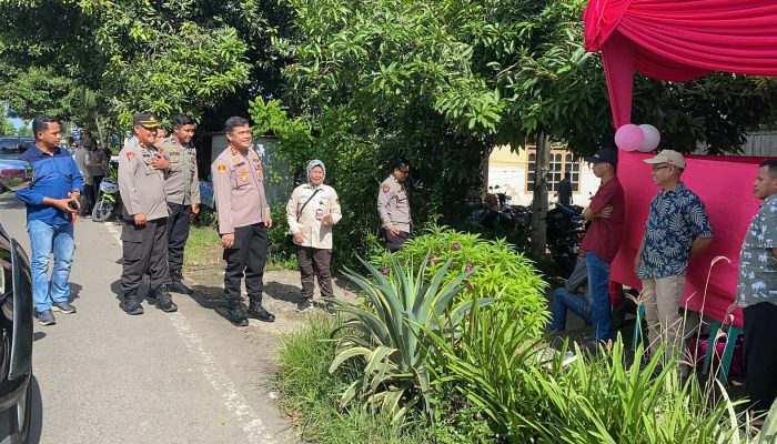 Kapolres Gowa Tinjau Pengamanan TPS di Tiga Kecamatan