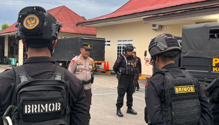 Polres Palopo Terima BKO Batalyon D pelopor Sat Brimob Polda Sulsel