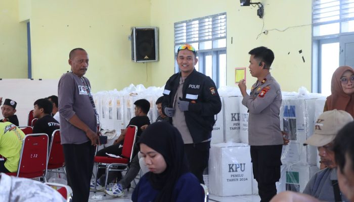 Kapolres Soppeng Pantau Langsung Rapat Pleno Terbuka Rekapitulasi Hasil Pemilu di Kecamatan Donri-Donri