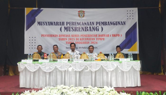 Kapolsek Tempe Hadiri Musrenbang RKPD Tahun 2025 Tingkat Kecamatan