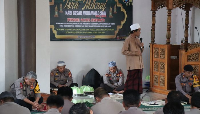 Polres Jeneponto Peringati Isra Mi’raj Nabi Muhammad S.A.W.