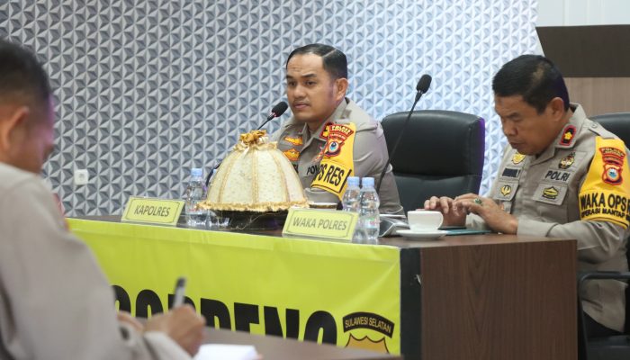 Kapolres Pimpin GO Dalam Rangka Analisa dan Evaluasi Sitkamtibmas Wilayah Hukum Polres Soppeng