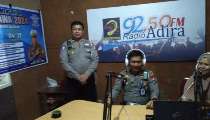 OPS Keselamatan Pallawa 2024, Kanit Regident Sat Lantas Polres Luwu Utara Sosialisasi Tertib Berlalulintas Melalui Radio