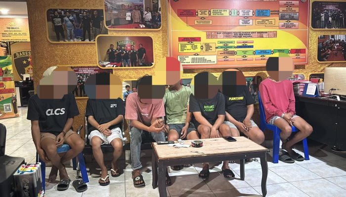 Unit Reskrim Polsek Wara Polres Palopo Amankan 9 Pelaku Pengrusakan Motor