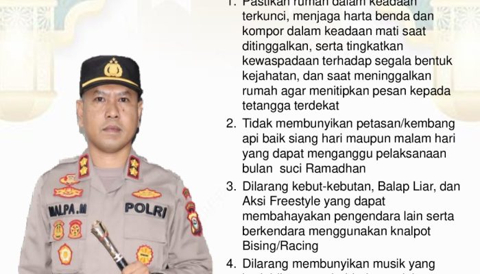 Begini Upaya Polres Tana Toraja Ciptakan Kamtibmas Menjelang Hari Raya Idul Fitri