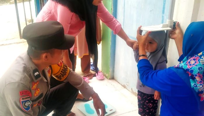 Terlibat Aktif Dalam Program Pencegahan Stunting, Aipda Sahabuddin Kawal Kegiatan Posyandu Pusu Anjoro