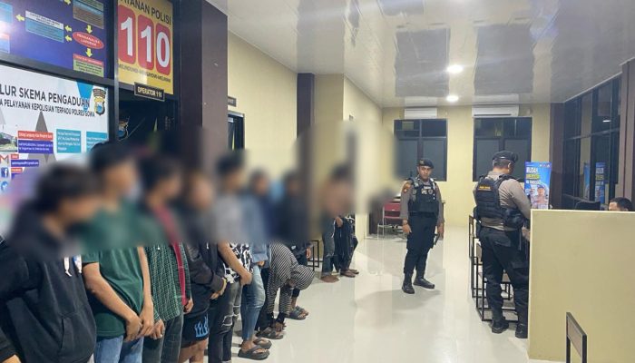 Tim Patroli Polres Gowa Berhasil Amankan Kelompok Anak Jalanan yang Bawa Senjata Terlarang