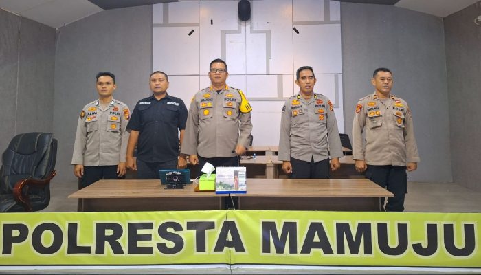 Kapolresta Mamuju Turut Hadiri Rakernis Gabungan Divisi Polri Secara Virtual