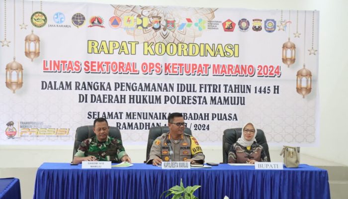 Polresta Mamuju Gelar Rakor Lintas Sektoral Ops Ketupat Marano 2024