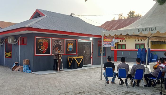 AKBP Erwin Syah Melakukan Peresmian Posko Resmob Sat Reskrim Polres Sidrap