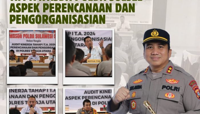 Polres Toraja Utara Terima Kunjungan Tim Audit Kinerja Itwasda Polda Sulsel Tahap I 2024
