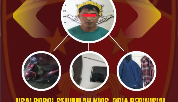 Usai Bobol Sejumlah Kios, Pria Berinisial NBR Diringkus Polisi di Toraja Utara