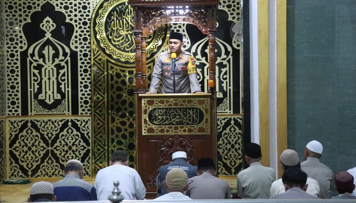 Safari Subuh Kamtibmas Terus Berlanjut, Ini penyampaian Kapolres Soppeng Kepada Jamaah Masjid At-Taqwa