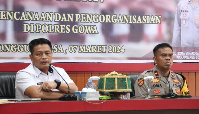 Polres Gowa Sambut Kunjungan Tim Audit Kinerja Itwasda Polda Sulsel Tahap I 2024