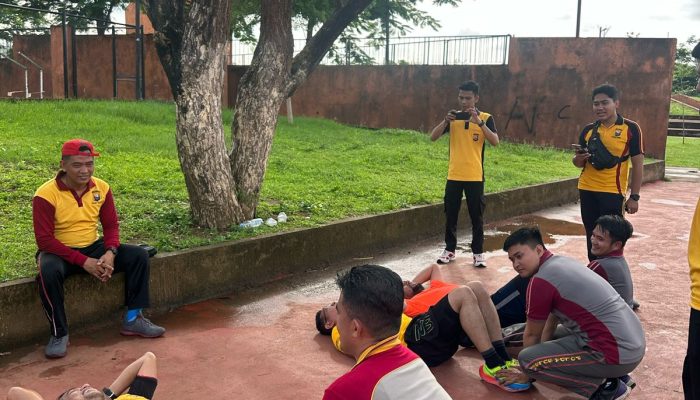 Polres Gowa Gelar Tes Kesemaptaan Jasmani dan Beladiri Polri Semester 1 Tahun 2024