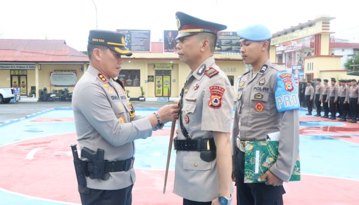 Pimpin Upacara Penyerahan Jabatan Kasat Lantas, Kapolres Sidrap: Untuk Jaga Dinamisasi Polri Yang Lebih Profesional