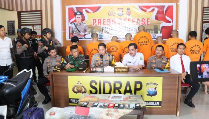 Ini Sejumlah Kasus yang Berhasil di Ungkap Polres Sidrap Selama 11 Hari Operasi Kegiatan Rutin yang Ditingkatkan