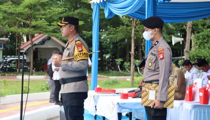 Kapolres Gowa Pimpin Apel Gelar Pasukan Operasi Kepolisian Terpusat Ketupat – 2024