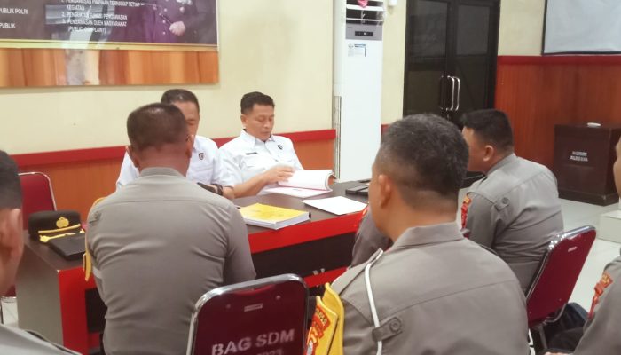 Polres Gowa Menerima Kunjungan Tim Itwasda Polda Sulsel Dalam Rangka Was ops Tim Keselamatan T.A. 2024