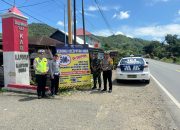 Ops Ketupat, Sat Lantas Polres Luwu Pasang Spanduk Himbauan
