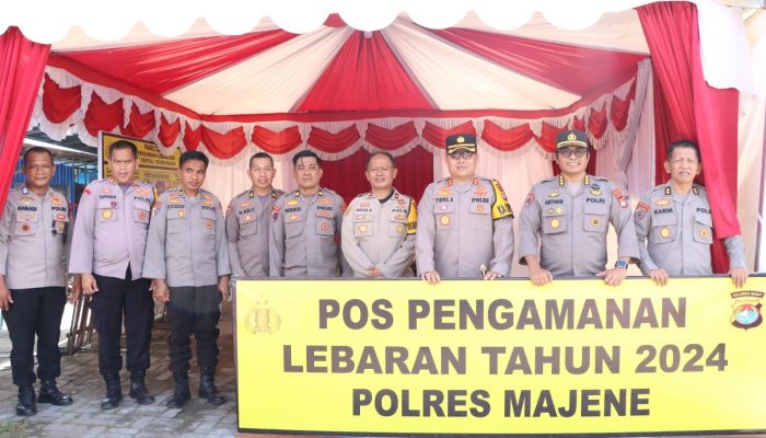 Tim Was Ops Itwasda Polda Sulbar Cek Kesiapan Pos Pengamanan Ops Ketupat Marano 2024 di Wilayah Polres Majene