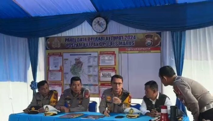H+4 Dirlantas Polda Sulsel Pantau Arus Balik Lebaran di Camba-Kapang, Arus lalulintas Berjalan Lancar