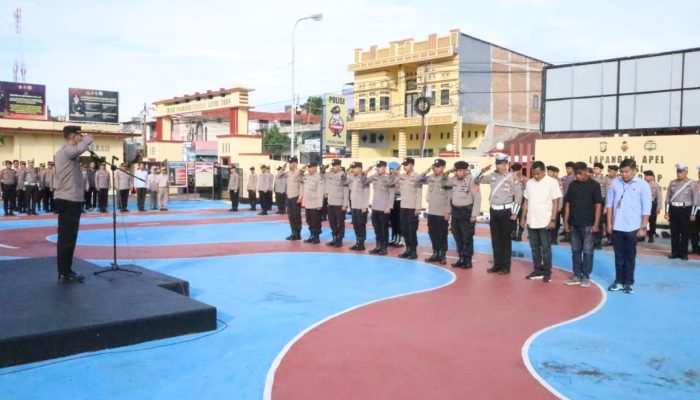 Wakili Kapolres Wakapolres Sidrap Pimpin Apel Hari Kerja Pertama Pasca Lebaran, Tekankan Kedisiplinan