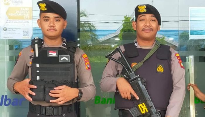 Demi tercipta Situasi Tetap Kondusif, Personel Sat Samapta Polres Majene Laksanakan Pengamanan Objek Vital