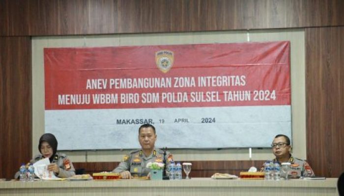 Menuju WBBM, Ketua Pembangunan Zona Integritas Biro SDM Polda Sulsel Pimpin Monitoring dan Evaluasi Mingguan