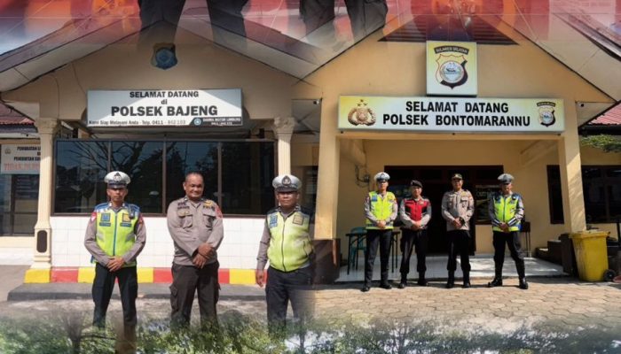 Wujudkan kamseltibcarlantas, BKO Sat Lantas Polres Gowa Kerahkan Personil di 4 Polsek