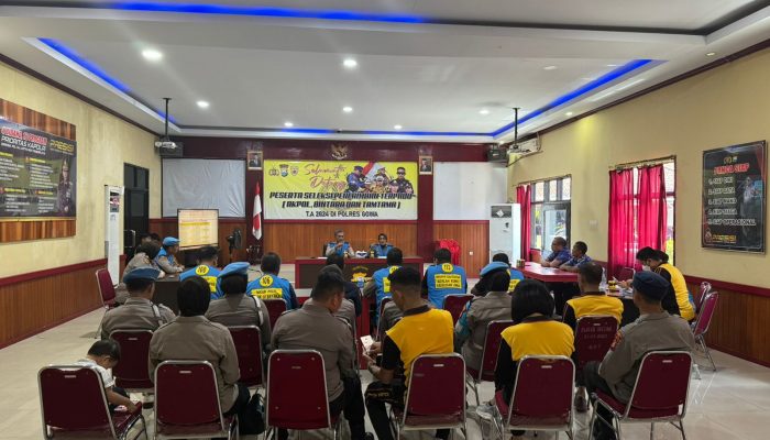 Polres Gowa Gelar Sidang Kelulusan Pemeriksaan Administrasi Awal Penerimaan Bintara T.A 2024