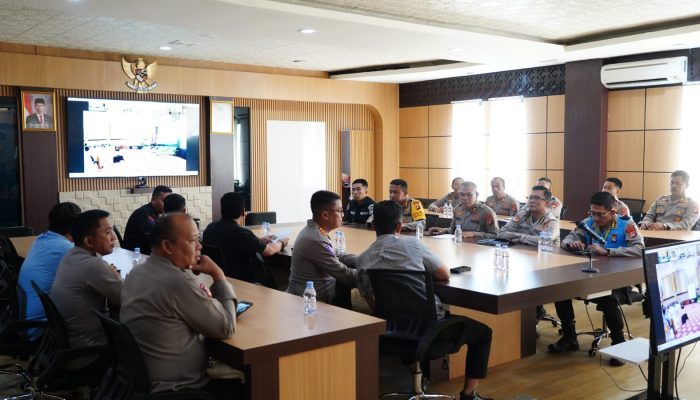 Via Daring, Kapolda Sulbar dan Seluruh PJU Jajarannya Ikuti Penandatanganan Nota Kesepahaman Antara Kementerian Pertanian dan Polri