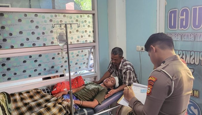 Kecelakaan Mobil dengan Motor di Jeneponto, 1 Orang dirawat di Puskesmas