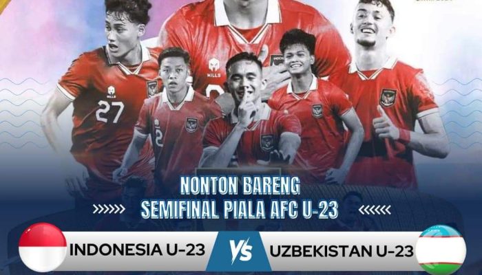 Dukung Timnas Indonesia U-23 Lawan Uzbekistan, Polda Sulbar dan Jajaran Gelar Nonton Bareng