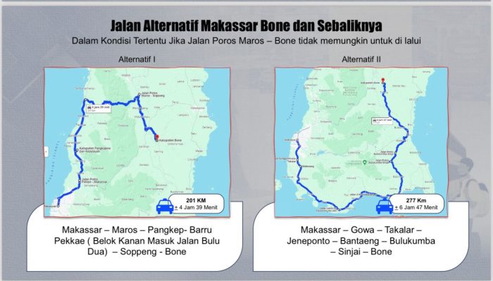 Fenomena Tanah Longsor di Mallawa, Polres Maros Bagikan Jalur Alternatif