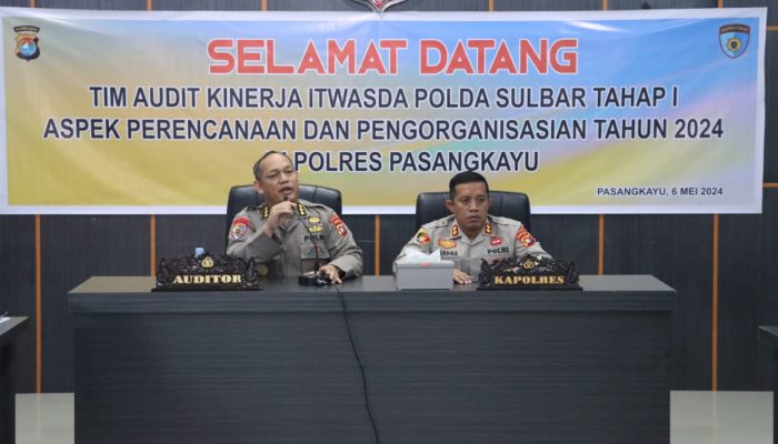 Polres Pasangkayu Terima Kunjugan Tim Audit Kinerja Itwasda Polda Sulbar