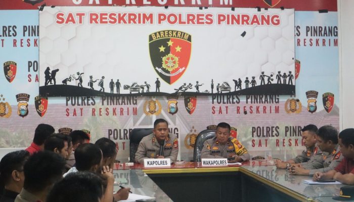 Evaluasi Kinerja Jajaran, Kapolres Pinrang Pimpin Anev Mingguan